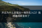 开云为什么总冒出一堆同名入口？我顺着线索查到了